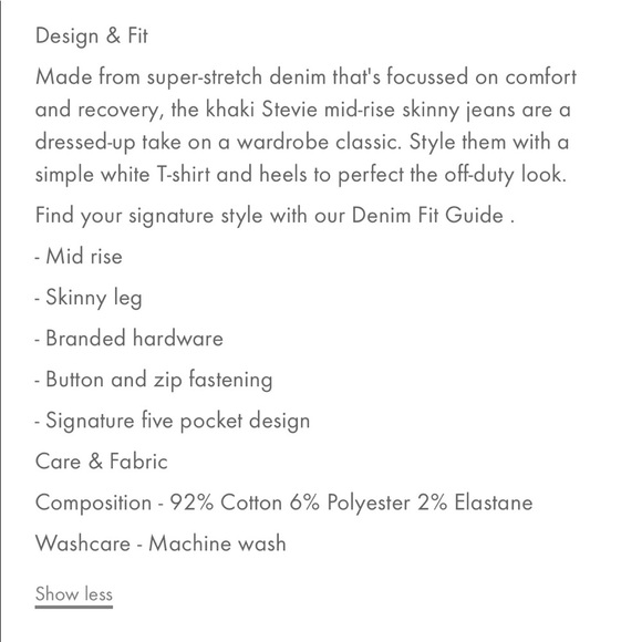 NEW • Reiss • Stevie Skinny Leg Jeans Khaki Brown - Picture 4 of 7